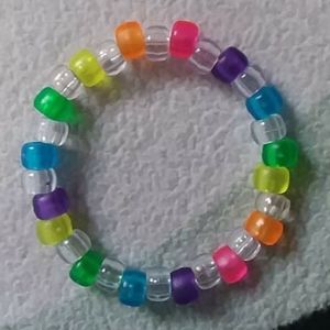 gelly rainbow kandi bracelet